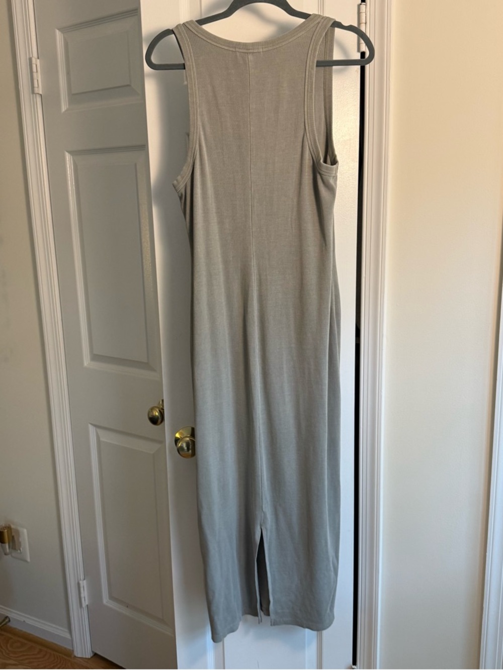 Marine Layer Lexi Rib Sun-In Dress Sage Green Midi Summer - Size XL Cotton Modal - Picture 7 of 10